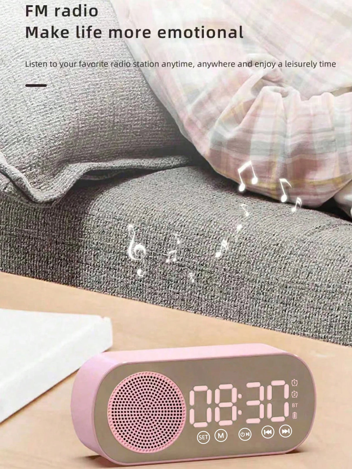 Enceinte Bluetooth avec Horloge Led / TechDrop